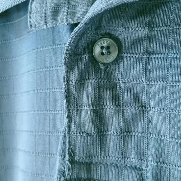 3/$25 Haggar Short Sleeve Square Textured Polo XL - Picture 4 of 8